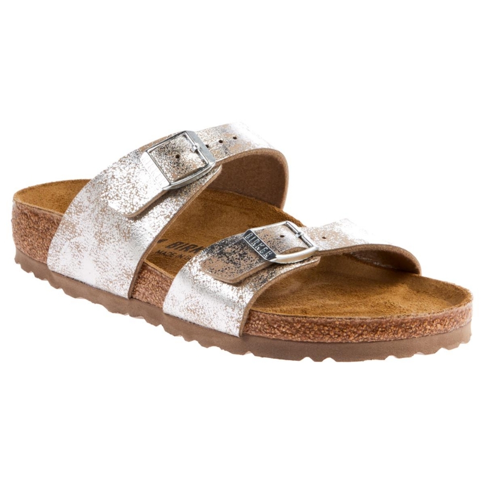 Birkenstock Sydney Birko-Flor Metallic Sandal Slide shoes  EUC